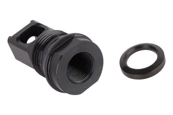 Breek Arms 2BO-S 223/556 cal 1/2x28 Short Single Port Muzzle Brake has a crush washer included.
